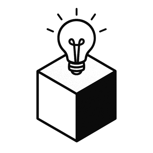 Illustration of a lightbulb in a box